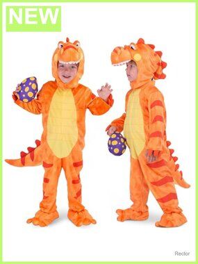 Toddler T-Rex Dinosaur Halloween Costume with Plush Egg